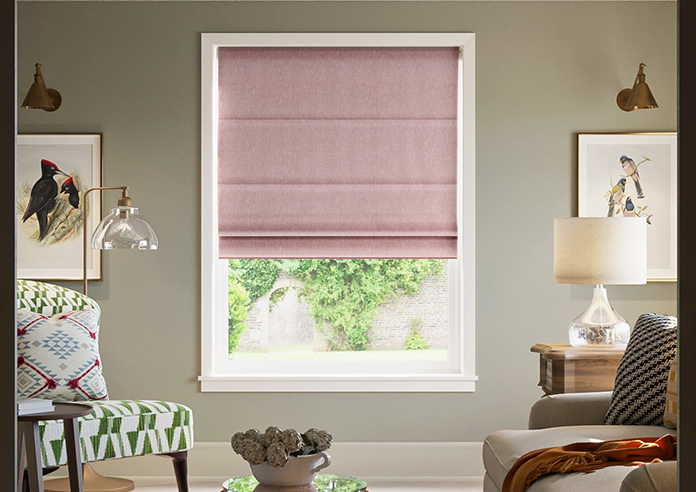 Delicate Chevron, Garnet - Roman Blind - Image 3
